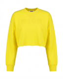 Felpa cropped gialla MSGM vista frontale Ghost