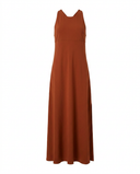Abito midi terracotta fronte Ghost