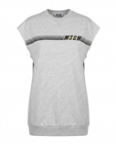 Abito MSGM in cotone grigio, vista frontale