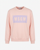 Vista frontale felpa MSGM rosa Ghost