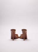  Vista posteriore delle Alexa Glass Slipper in PVC nude.