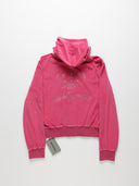 Felpa Balenciaga rosa con cappuccio e logo in strass