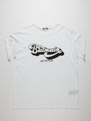 T-shirt Balmain bianca frontale con logo.