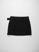 Gonna Barbour in cotone nero con bottoni dorati Retro
