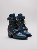 Stivaletti Chloe Rylee blu vista di tre quarti