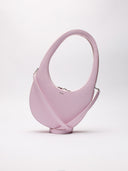 Borsa Coperni Swipe Bag in pelle rosa, vista frontale