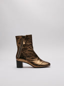 Stivaletto Chloe bronzo in pelle laminata