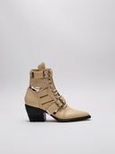 Stivaletto Chloe Rylee beige con fibbie