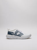 Sneaker EA7 in maglia bianca con logo blu