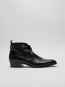 Saint laurent stivaletto nero in pelle