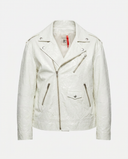 Chiodo Semicouture bianco in pelle su manichino