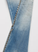 Jeans DSQUARED con catena e dettagli cristallo Imperfetto 