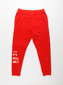 Pantalone felpa rosso DSQUARED2 vista frontale