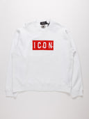 Vista frontale felpa Dsquared2 con box logo Icon