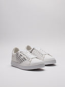 Sneaker EA7 bianche vista di tre quarti