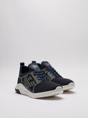 Sneaker EA7 navy vista di tre quarti