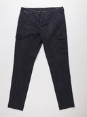 Vista frontale pantalone cargo Eleventy blu scuro