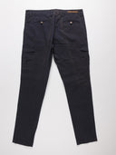 Vista posteriore pantalone cargo Eleventy navy