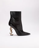 Saint laurent stivaletto opyum nero in pelle