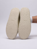 sneakers Jil Sander in canvas bianco con suola platform.