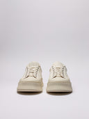 sneakers Jil Sander in canvas bianco con suola platform.