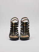 Vista frontale sandali Jimmy Choo neri