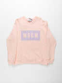 Msgm felpa donna in cotone rosa