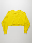 Felpa cropped gialla MSGM vista frontale