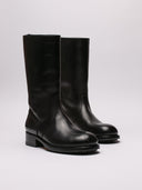 Stivaletti RAF SIMONS in pelle lucida nera