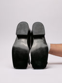 Mocassino RAF SIMONS in pelle lucida nera, vista suole