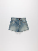 Shorts SAINT LAURENT in denim, vista frontale