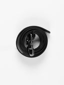 Cintura Salvatore Ferragamo in pelle nera arrotolata