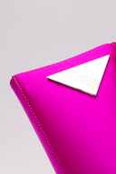 Clutch di The Attico in raso fucsia